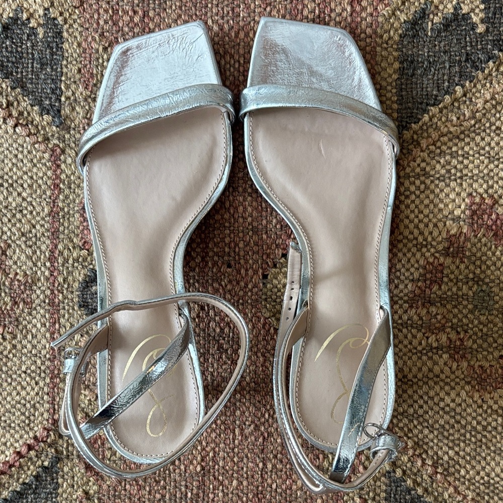 Sam Edelman Metallic Silver Sandals